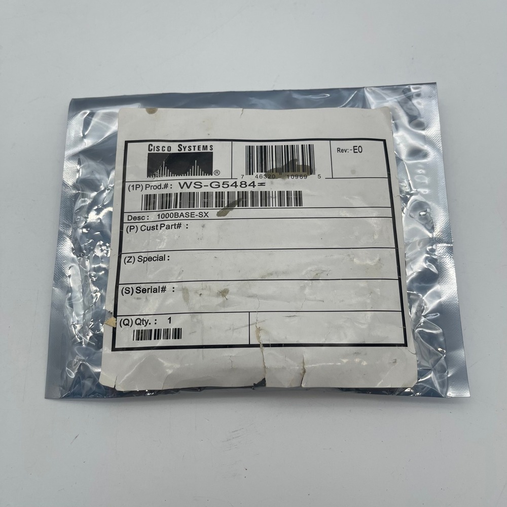 Cisco WS-G5484= 1000BASE-SX GBIC Transceiver Module New Sealed Fiber Optic